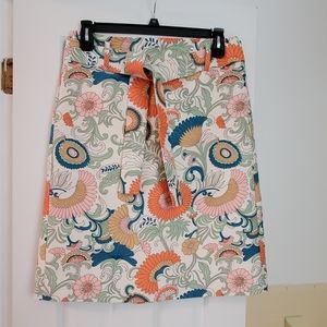 J. Crew floral print a-line skirt, size 10